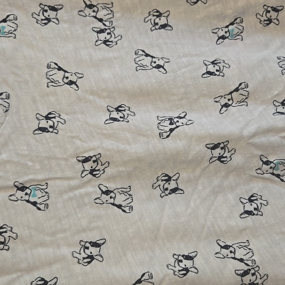 Sonoma Black And White Frenchie Patterned Shirt, 100% Cotton Large - Picture 1 of 5
